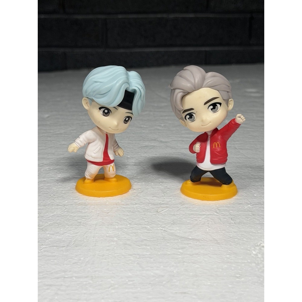 BTS x McDonald's 2023 Toy Figures Lot of 2 Complete K-Pop Happy Meal Indonesia